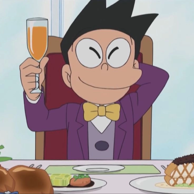 Ảnh Suneo ngầu thể hiện sự tự tin đặc biệt của nhân vật