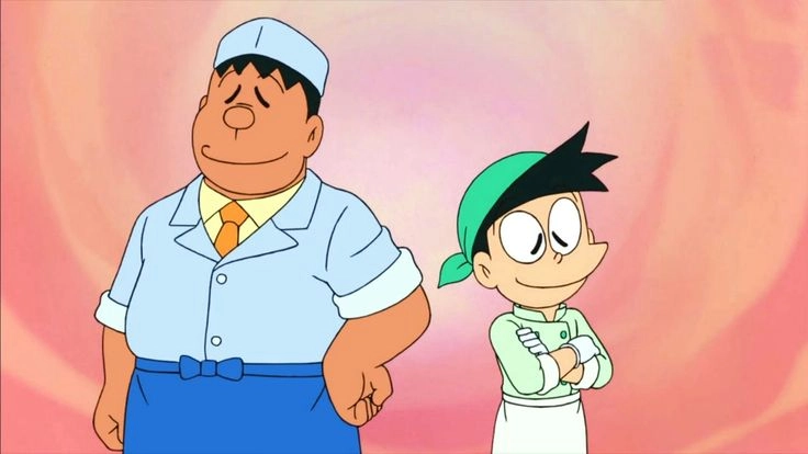 Chaien và Suneo có những màn đấu đá không thể thiếu trong anime