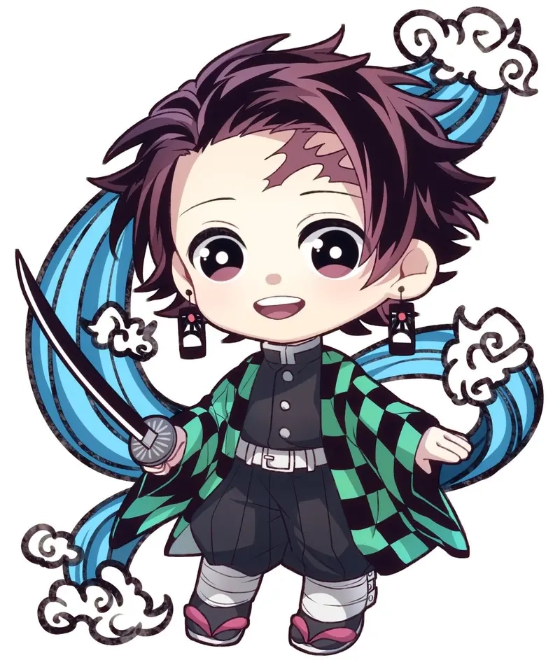 Bùng nổ cảm xúc với thanh gươm diệt quỷ chibi cute siêu dễ thương