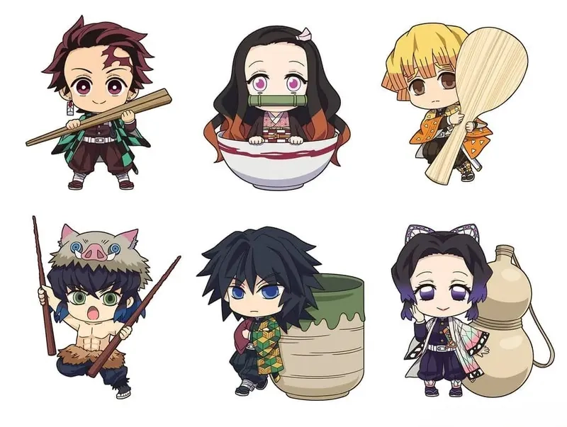 Bùng nổ màn hình cùng lưỡi gươm diệt quỷ chibi cute