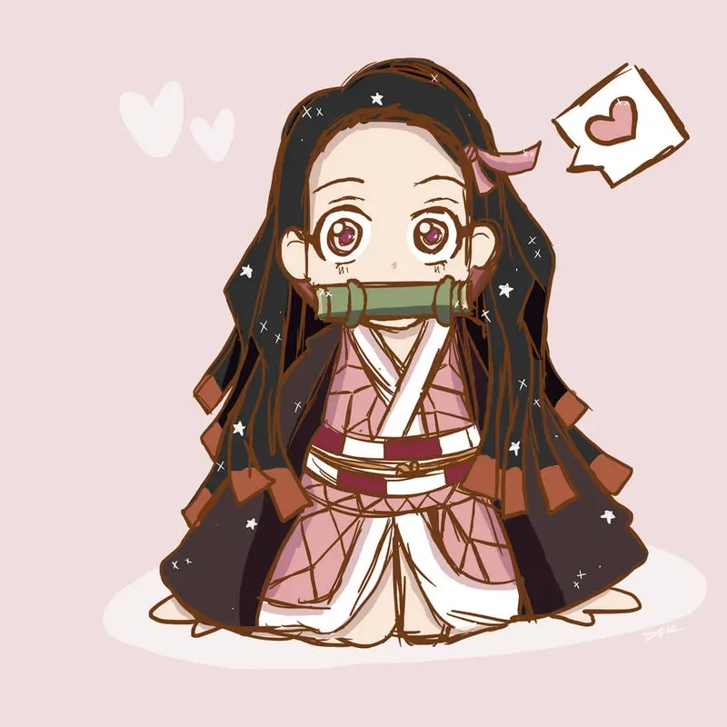 Bộ tranh thanh gươm diệt quỷ chibi dễ thương cho fan cuồng