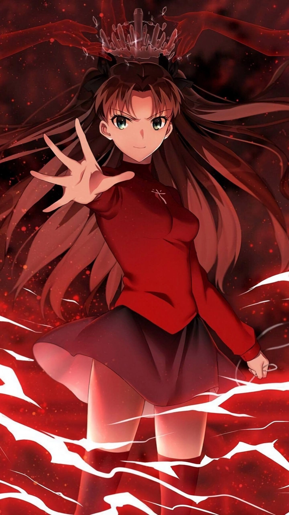 Rin Tohsaka wallpaper 4k mang đến sắc màu sống động và đầy cảm xúc