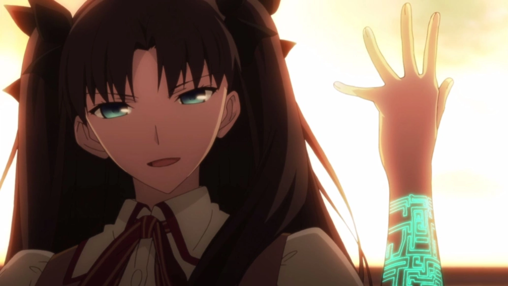 Anime Tohsaka thể hiện sức mạnh và trí tuệ của một pháp sư