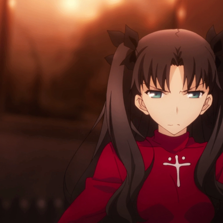 Anime Rin Tohsaka nổi bật với tính cách đầy sự quyết tâm