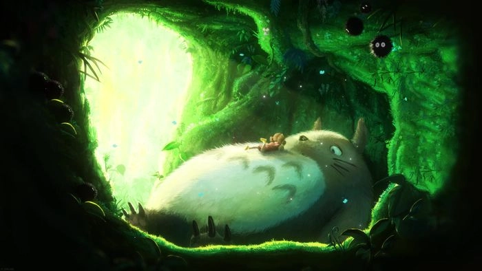 Totoro hình nền mang đến cảm giác yên bình tuyệt đối