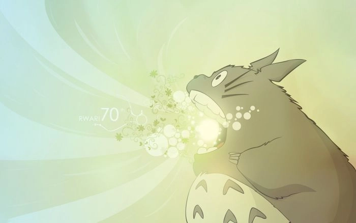 Hình nền Totoro mang phong cách dễ thương và cổ tích