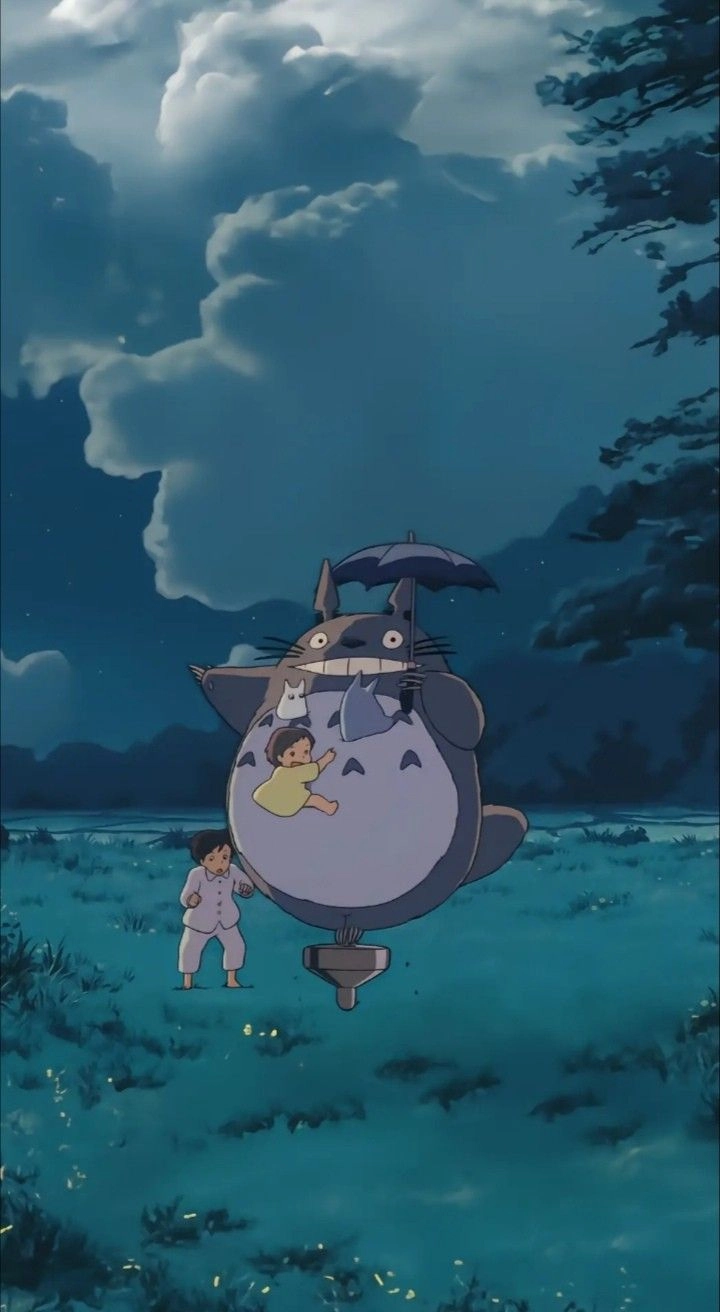 Hình nền Totoro cute khiến màn hình tràn ngập yêu thương
