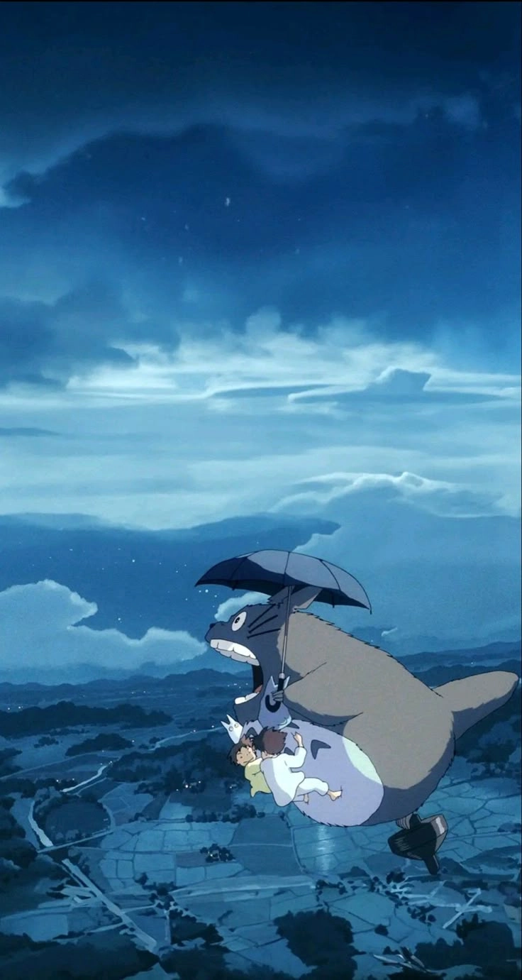 Hình nền Hàng xóm của tôi là Totoro đầy màu sắc dịu nhẹ