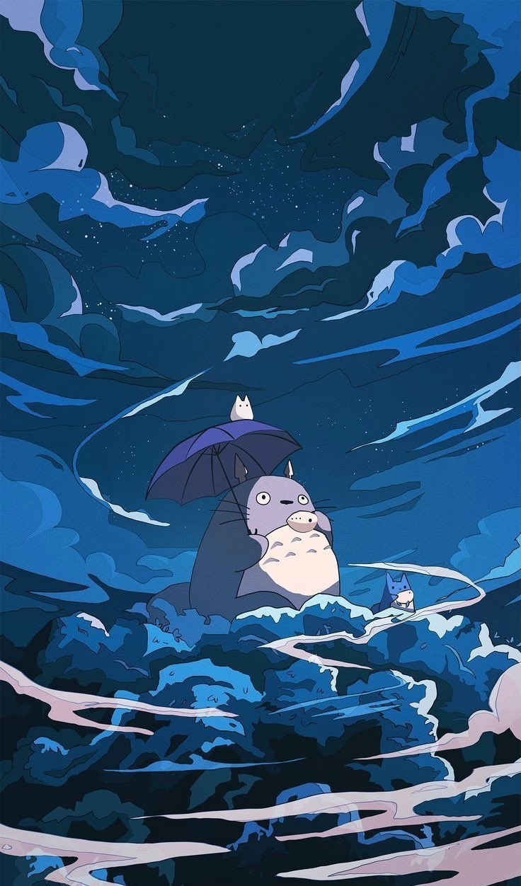Hình nền Totoro cho iPhone giúp điện thoại thêm sinh động