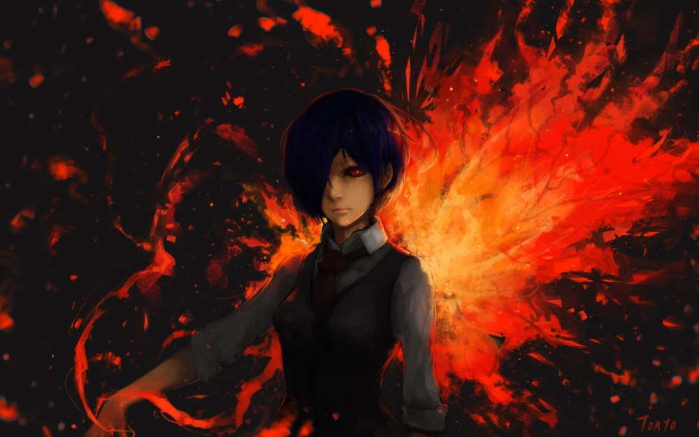 Touka Kirishima ghoul mang kagune mạnh dạng cánh