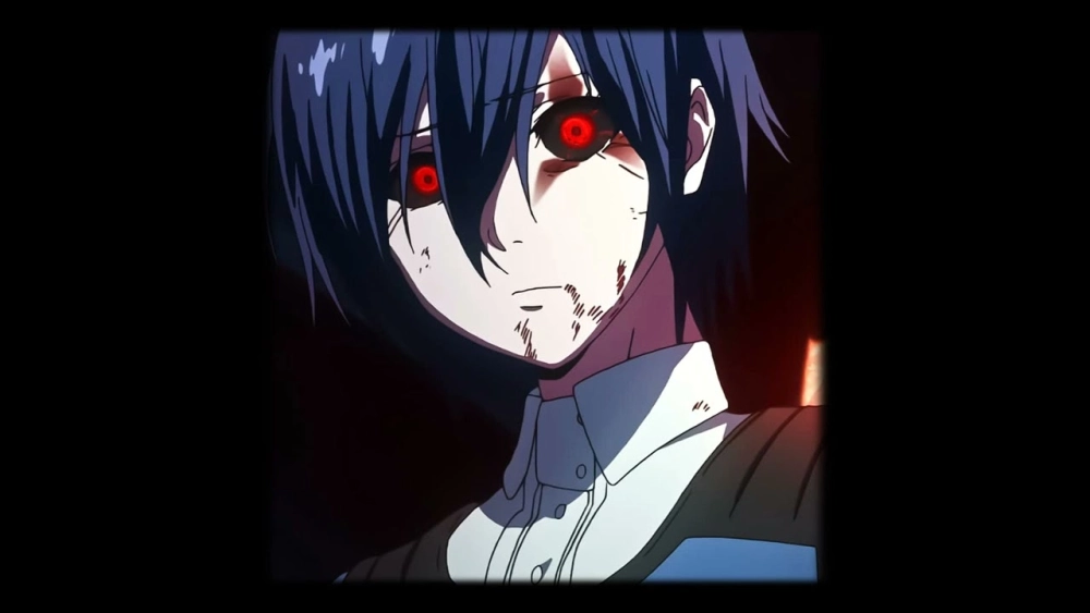 Touka Kirishima hair color là màu xanh tím đặc trưng