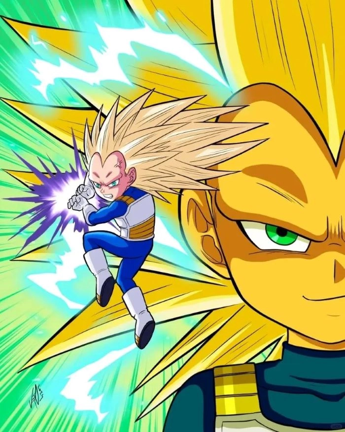 Vegeta mạnh mẽ với khí chất không thể bị đánh bại