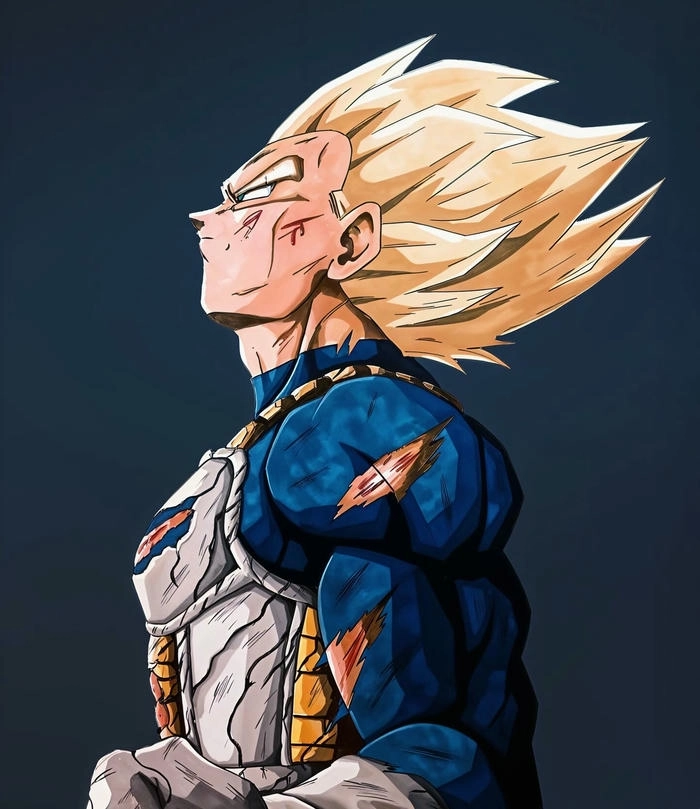 Anime Vegeta với hình ảnh và phong cách rất đặc trưng
