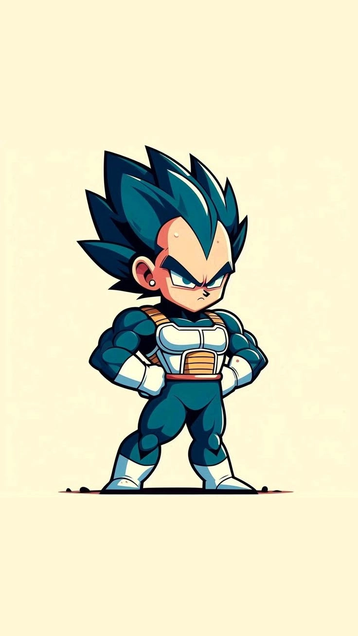 Vegeta hair với kiểu tóc đặc trưng không thể nhầm lẫn