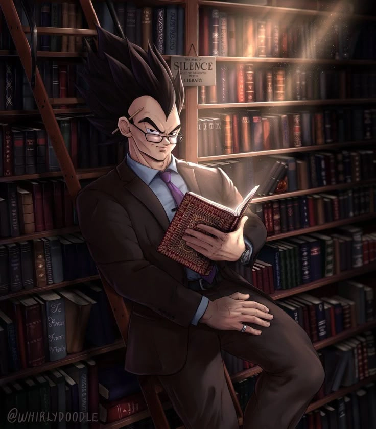 Vegeta đọc sách, một hình ảnh thú vị của hoàng tử Saiyan