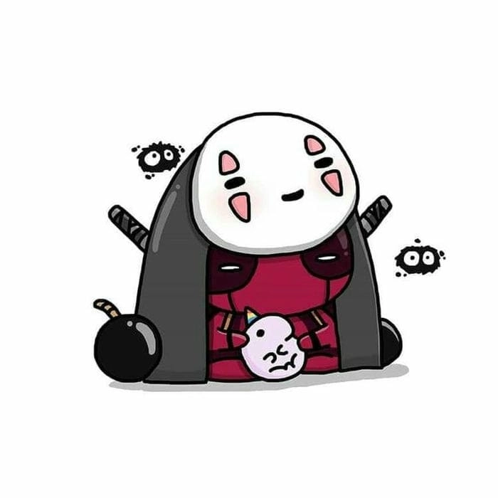 Ma vô diện chibi mang dáng vẻ ma quái đáng yêu
