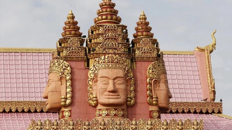 Kiến trúc Chùa Xiêm Cán mang đậm sắc thái Khmer xưa