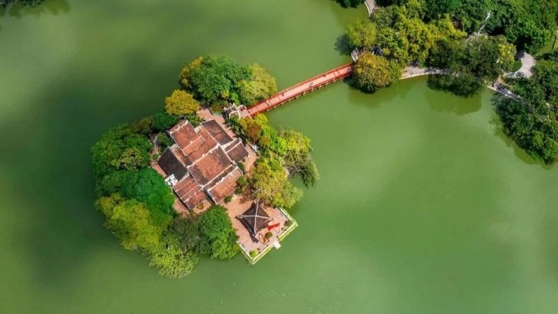 Hình ảnh đền Ngọc Sơn đẹp mê hoặc 