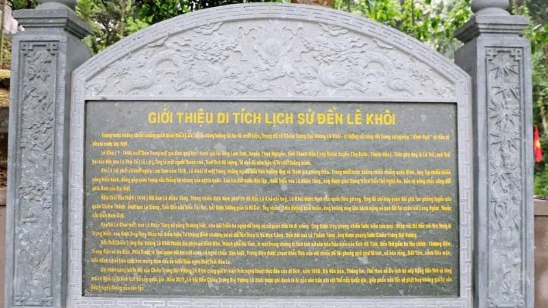 Lịch sử hình thành đền thờ Lê Khôi 