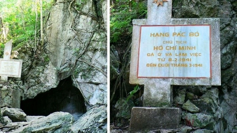 Hình ảnh hang Pắc Bó tái hiện lịch sử