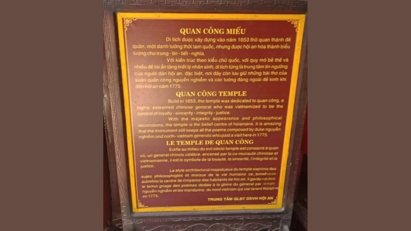 Miếu Quan Công ở đâu câu hỏi nhiều du khách tìm