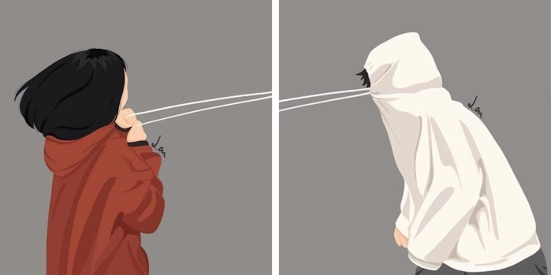 Avatar cặp đôi anime thu hút fan yêu thích phong cách hoạt hình