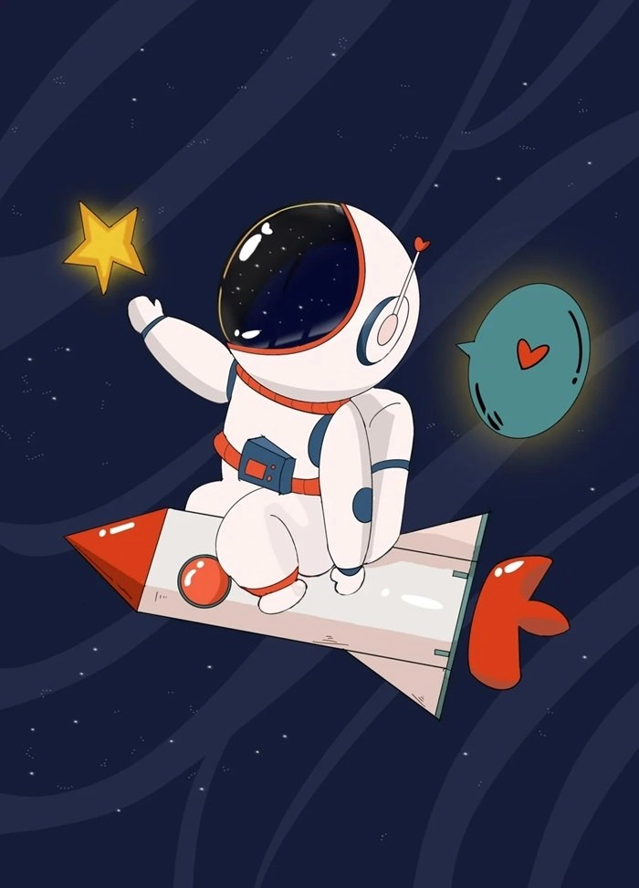 Avatar phi hành gia hoạt hình sinh động và đáng yêu