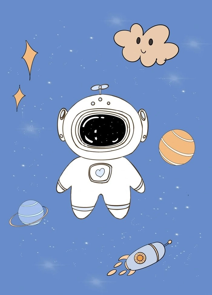 Avatar phi hành gia chibi phong cách nhỏ nhắn dễ thương