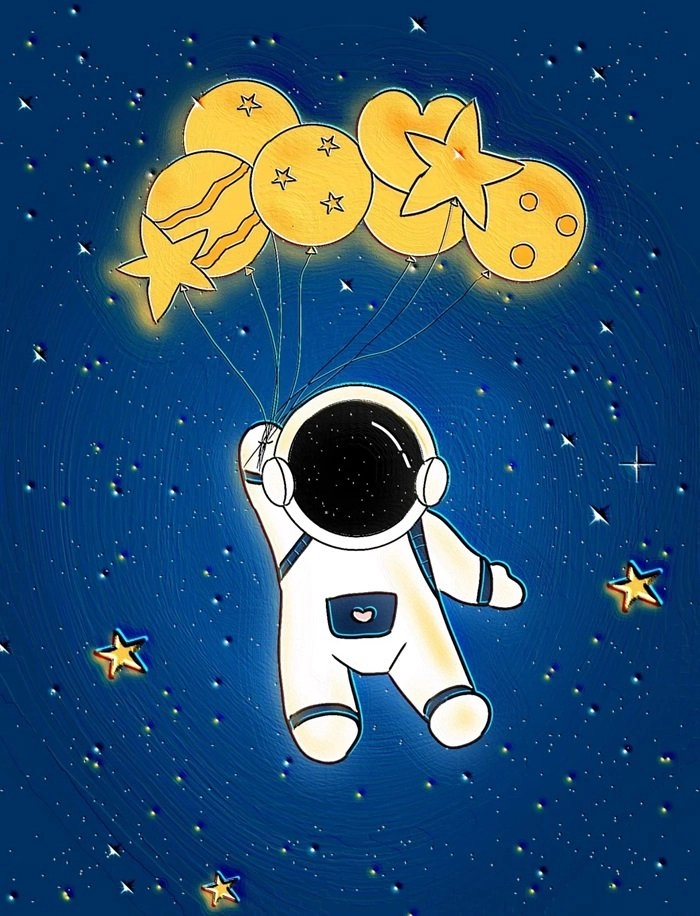 Avatar phi hành gia buồn mang nét sâu lắng và trầm tư