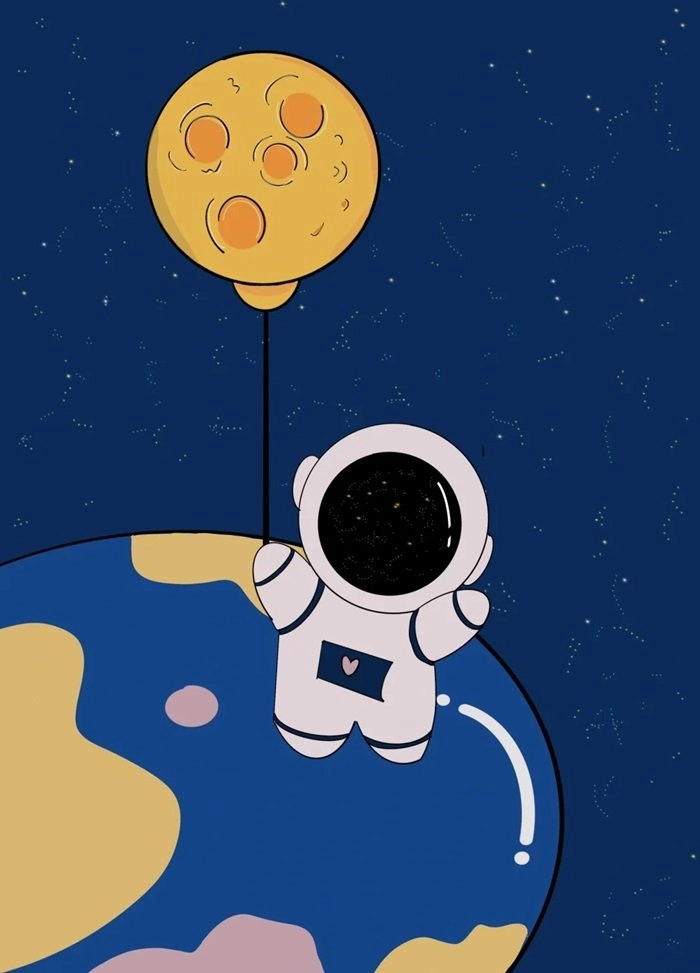 Avatar phi hành gia cho bé đáng yêu, ngộ nghĩnh và vui nhộn