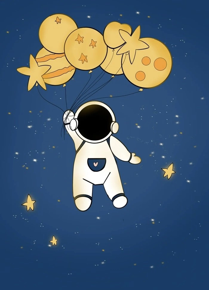 Hình nền phi hành gia tạo cảm giác rộng lớn và khám phá