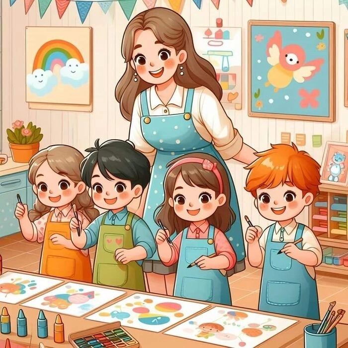 Cô giáo chibi dễ thương thu hút ánh nhìn mọi người