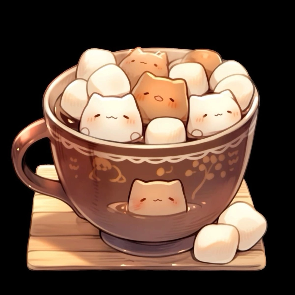 Chibi đồ uống png dễ thương phong cách ngộ nghĩnh