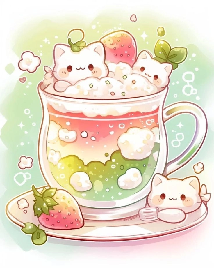 Chibi trà chanh tươi mát đáng yêu nổi bật