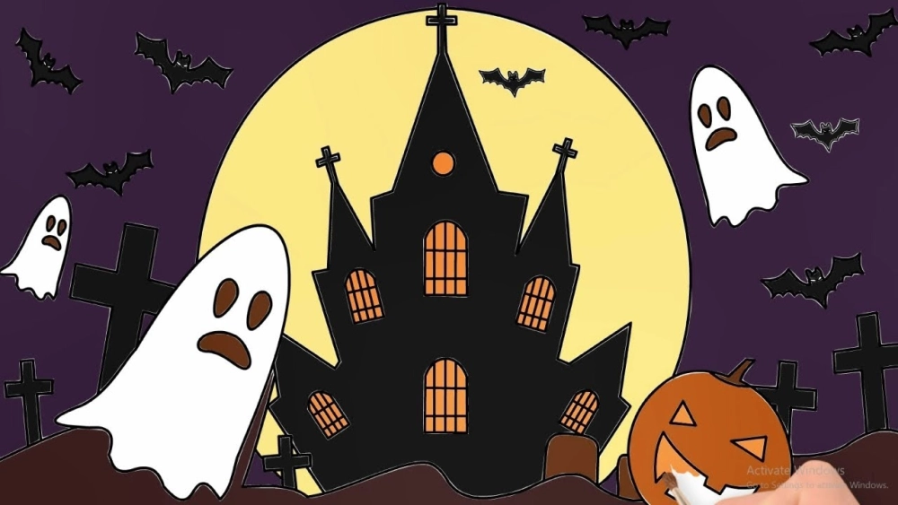 Chibi Halloween icon ngộ nghĩnh dễ thương nổi bật