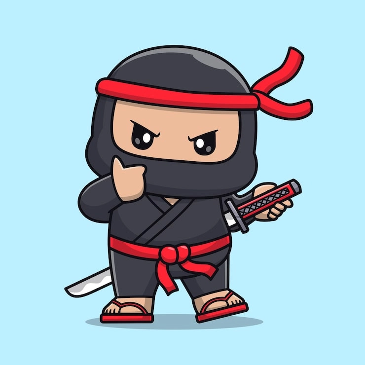Chibi ninja character cá tính ngộ nghĩnh cực nổi bật