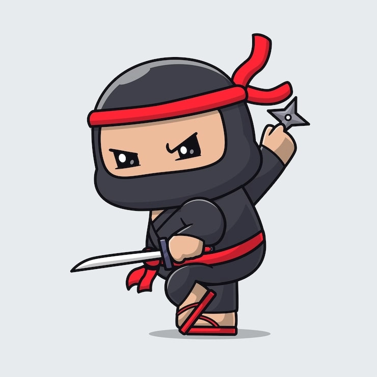 Chibi ninja design tinh tế đẹp mắt đầy sáng tạo