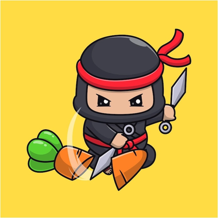 Chibi ninja tattoo dễ thương phong cách ấn tượng