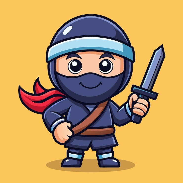 Chibi ninja wallpaper sống động nổi bật màn hình