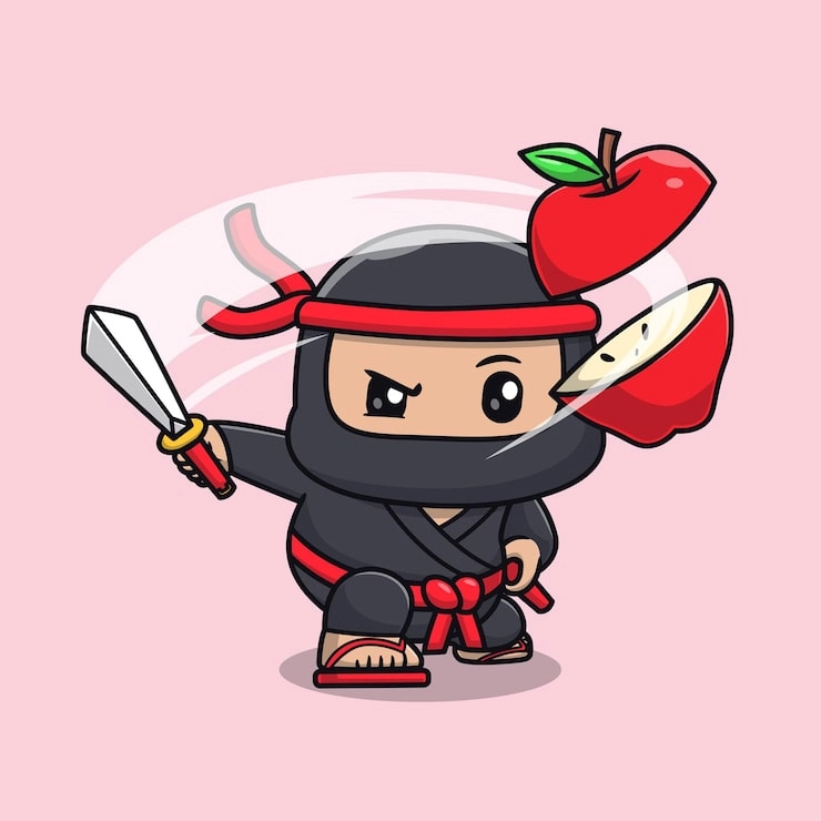 Chibi ninja sketch phác họa sinh động thu hút ánh nhìn