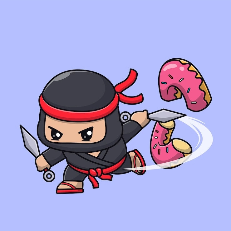 Chibi ninja clipart sáng tạo ngộ nghĩnh thu hút sự chú ý