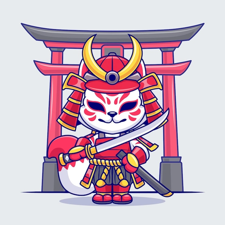 Chibi samurai dễ thương phong cách ngộ nghĩnh thu hút
