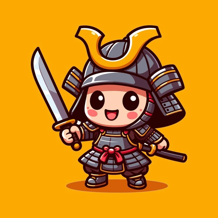 Chibi samurai drawing phác họa sinh động cuốn hút