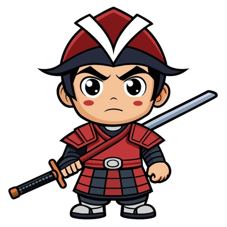 Samurai chibi wallpaper sống động nổi bật màn hình