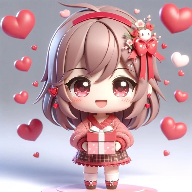 Chibi Valentine design tinh tế đáng yêu nổi bật