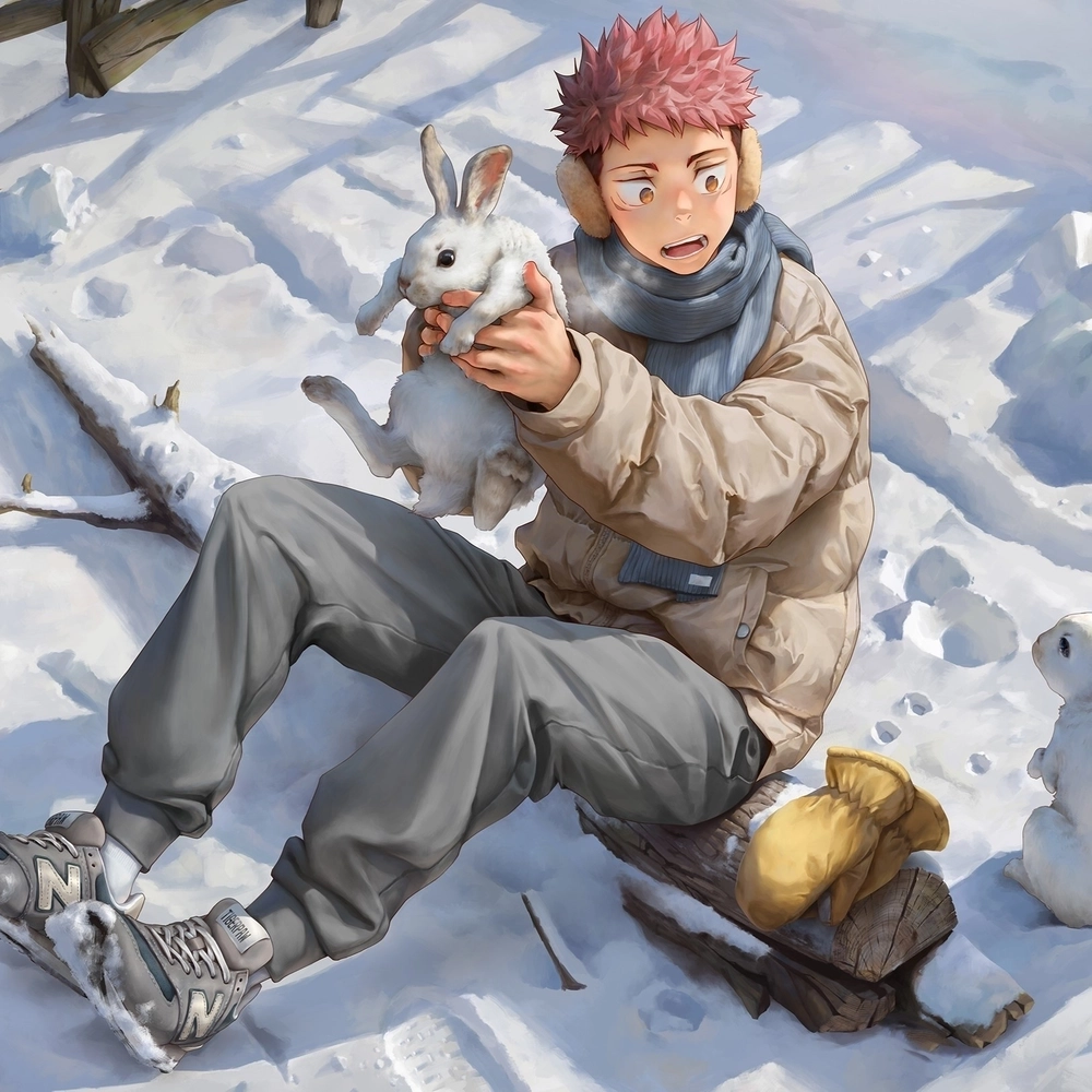 Itadori chibi đáng yêu nhưng vẫn toát lên khí chất mạnh mẽ