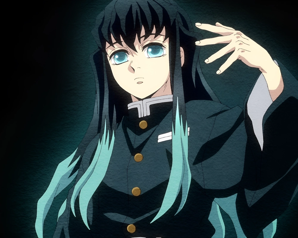 Muichirou anime thể hiện sự điềm tĩnh nhưng đầy uy lực