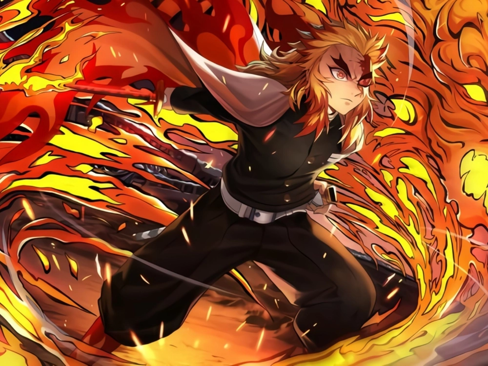 Rengoku ngầu với phong thái dũng mãnh và quyết đoán