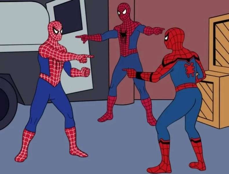 Avatar Spider Man meme được sử dụng rộng rãi trên mạng
