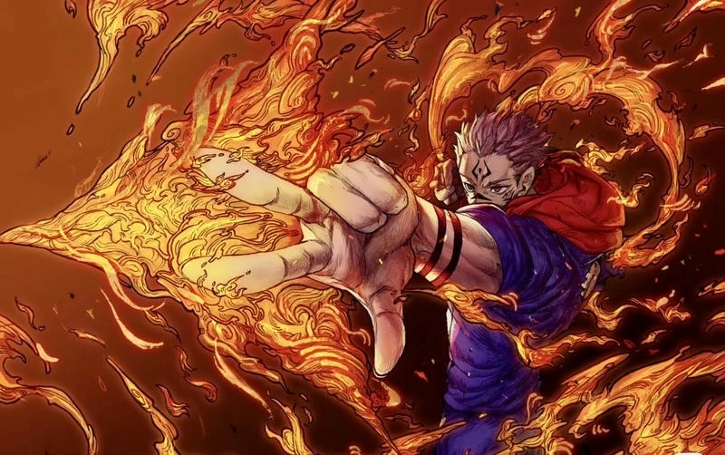 Anime Sukuna gây ấn tượng với hình ảnh đầy uy lực